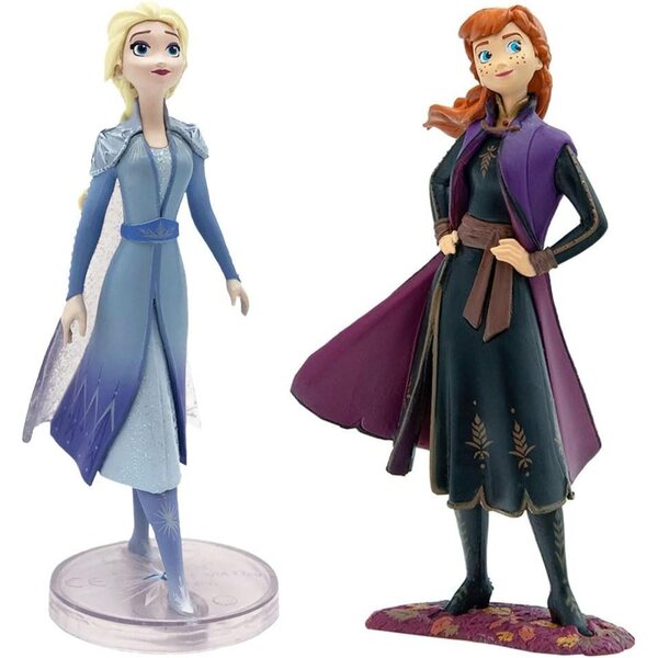 MARUKATSU Frozen II Elsa und Anna – 2 Sammelpuppen + interaktive LED-Überraschungsfigur