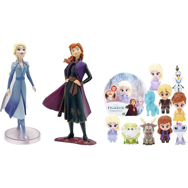 MARUKATSU Frozen II Elsa und Anna – 2 Sammelpuppen + interaktive LED-Überraschungsfigur
