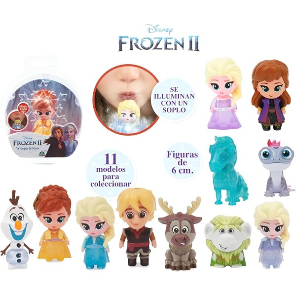 MARUKATSU Frozen II Elsa und Anna – 2 Sammelpuppen + interaktive LED-Überraschungsfigur