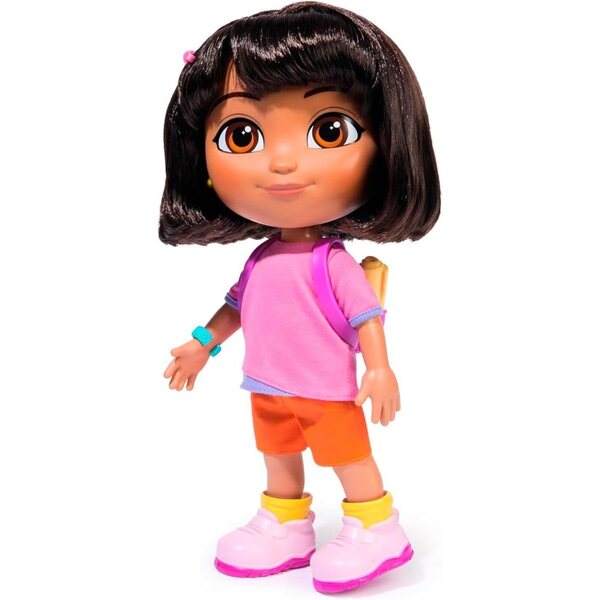Dora L'Esploratrice Bambola Interattiva con Frasi Bilingue, Canti e Accessori