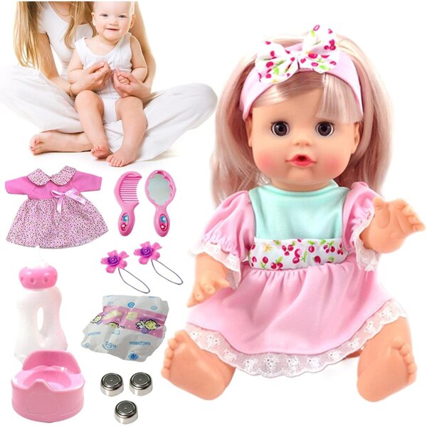 12-Zoll-Puppenset mit Geräuschen und Wörtern in Chinesisch und Englisch für Kinder