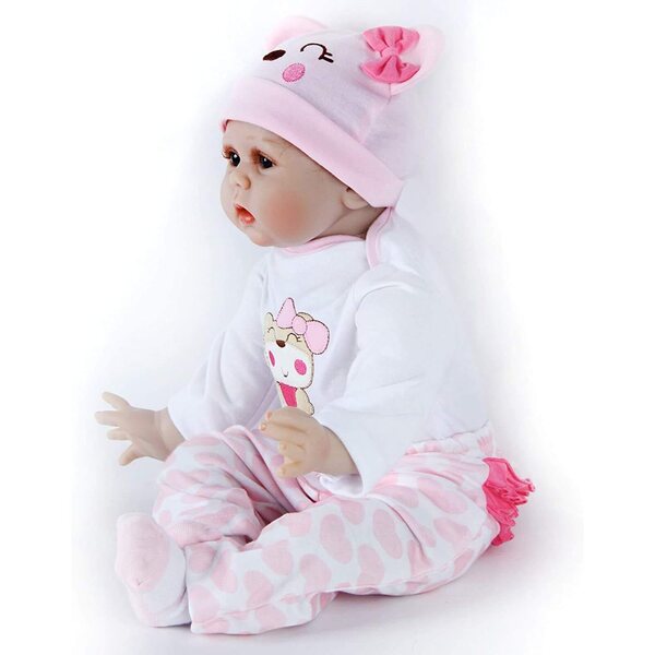 22 Zoll 55 cm realistische Reborn-Puppe mit Mohair und komplettem Zubehör