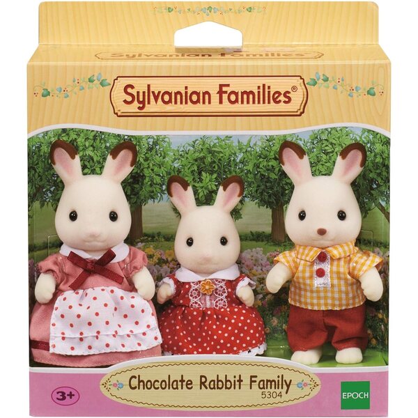 Sylvanian Families Family Schokoladenhasen-Set, 3-teilig, beflocktes Spielzeug