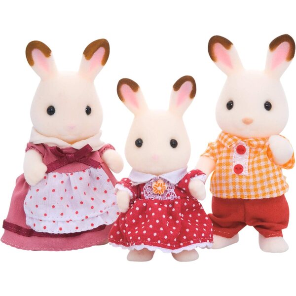 Sylvanian Families Family Schokoladenhasen-Set, 3-teilig, beflocktes Spielzeug