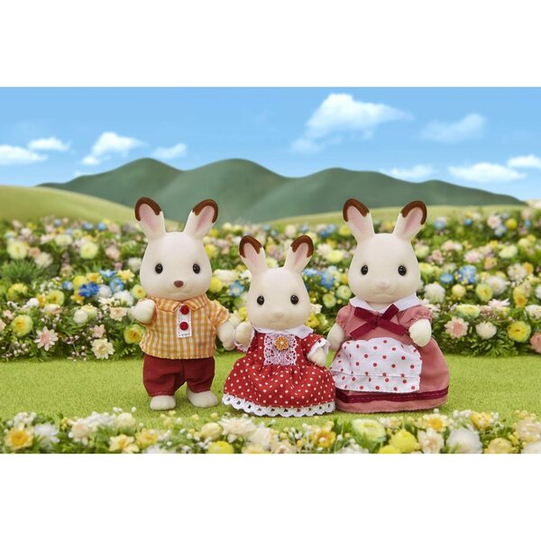 Sylvanian Families Family Schokoladenhasen-Set, 3-teilig, beflocktes Spielzeug