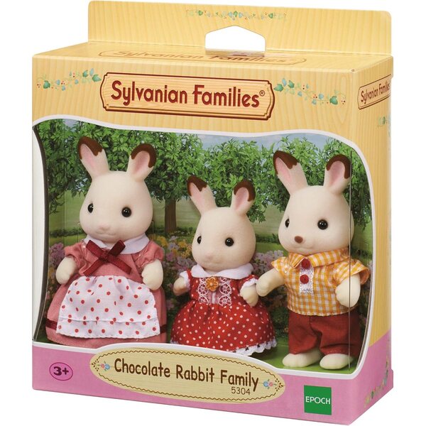 Sylvanian Families Family Schokoladenhasen-Set, 3-teilig, beflocktes Spielzeug