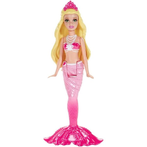 Barbie Mini-Märchenpuppe BLP46 – Meerjungfrau mit Tiara und rosa Accessoires