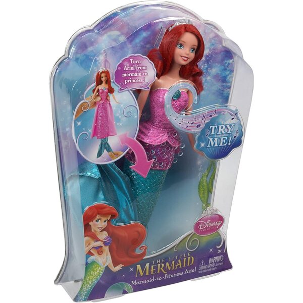 Disney-Prinzessin Ariel-Puppe, die mit Musik von einer Meerjungfrau in eine Prinzessin verwandelt werden kann