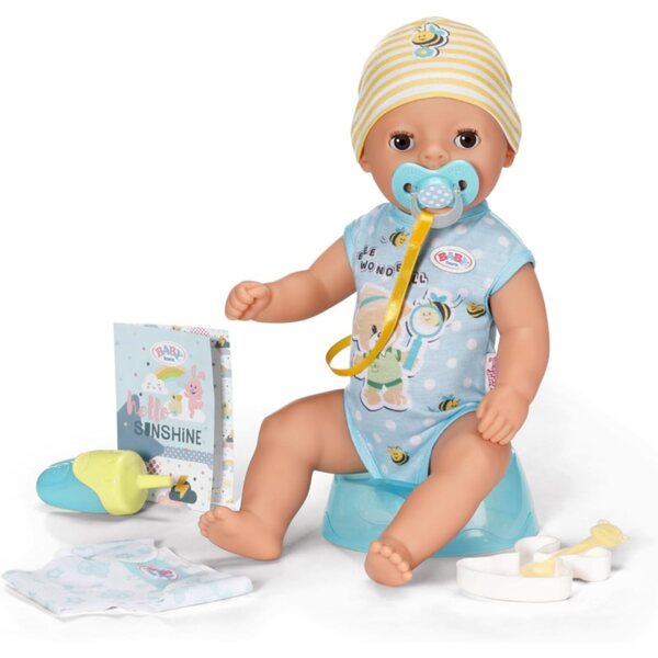 BABY born Little Baby Boy Puppe 36 cm mit 7 Funktionen, ohne Batterien, ideal für 1 Jahr+