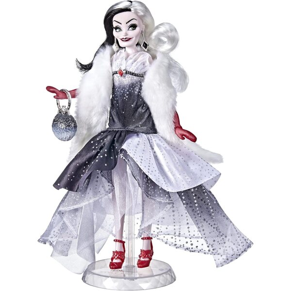 Cruella De Vil Puppe Disney Villains Style Series – Zeitgenössische Modepuppe für Mädchen ab 6 Jahren