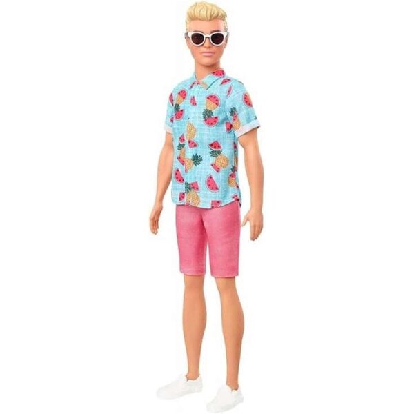 Barbie Ken Fashionistas Blondine mit Hemd und Sonnenbrille, Spiele für Kinder ab 3 Jahren