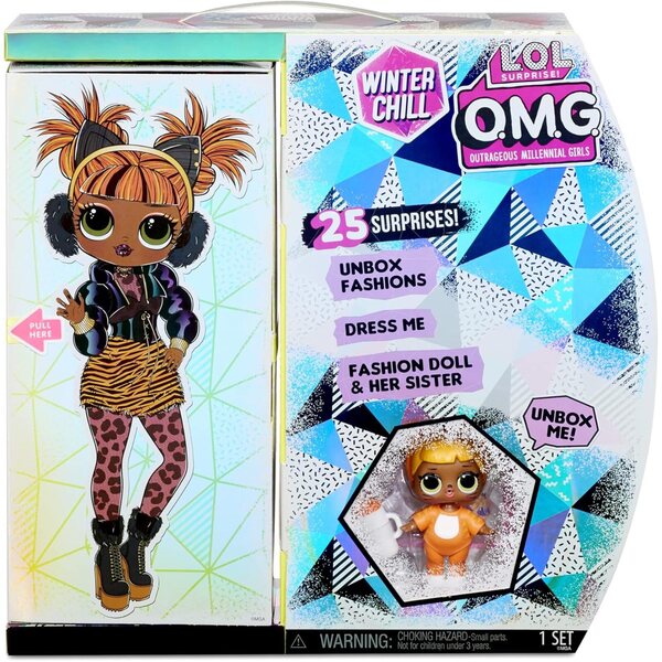 LOL Surprise OMG Winter Chill: Missy Meow und Baby Cat Doll mit 25 Überraschungen