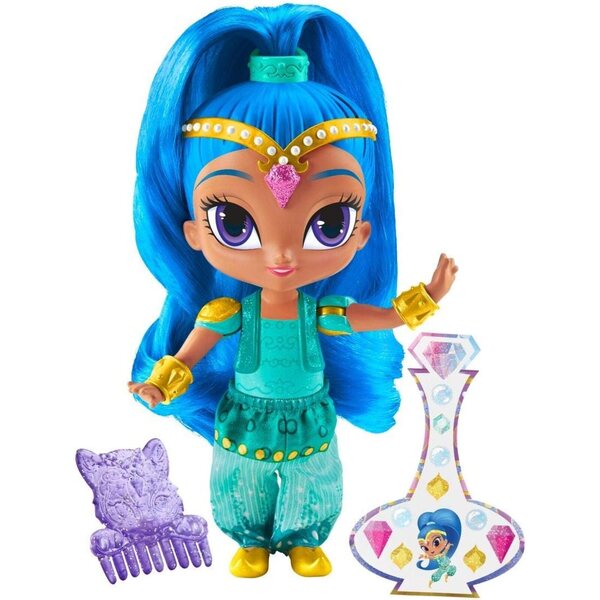 Shimmer & Shine Bambola Shine con pettine a forma di tigrotto e gemme adesive