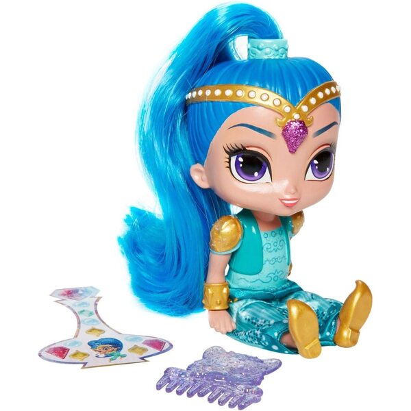 Shimmer & Shine Bambola Shine con pettine a forma di tigrotto e gemme adesive