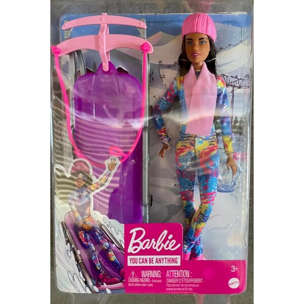 Mattel Barbie und ihr Trineo – Spiel für Mädchen mit lustiger Winter-Barbie