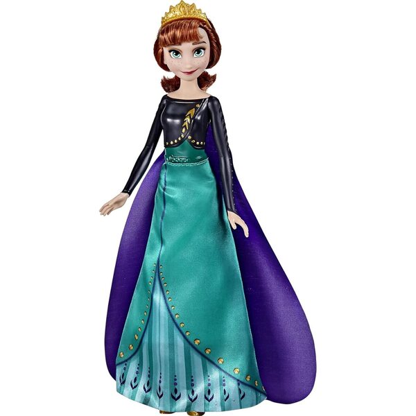 Bambola Regina Anna Frozen II con Abiti Rimovibili e 5 Punti di Snodo - 28 cm