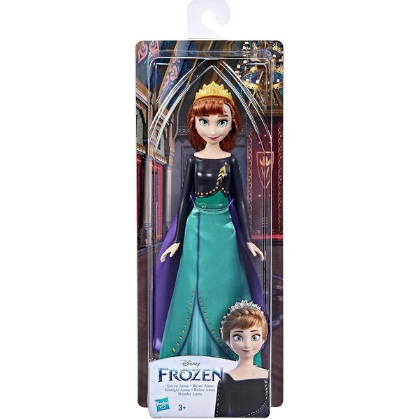 Bambola Regina Anna Frozen II con Abiti Rimovibili e 5 Punti di Snodo - 28 cm