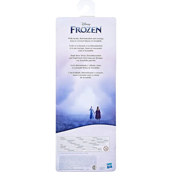 Bambola Regina Anna Frozen II con Abiti Rimovibili e 5 Punti di Snodo - 28 cm