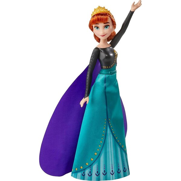 Bambola Regina Anna Frozen II con Abiti Rimovibili e 5 Punti di Snodo - 28 cm