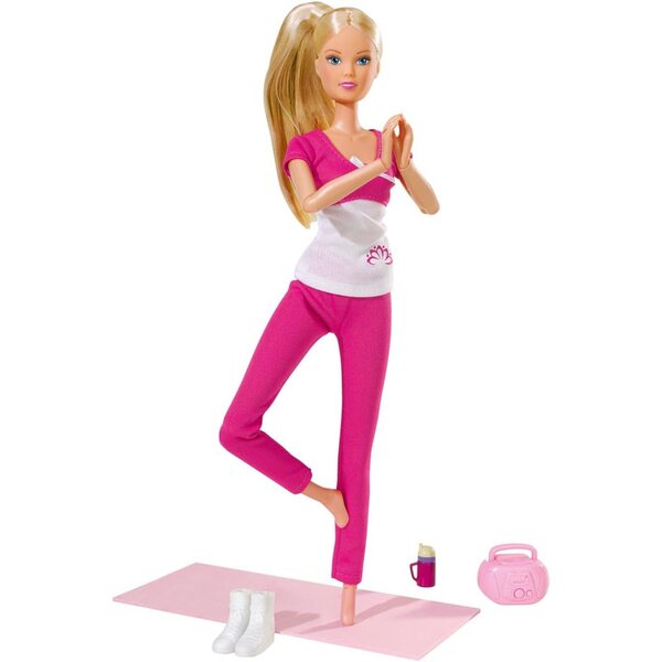 Steffi Love Yoga-Puppe 29 cm mit Matte, Stereoanlage und Wasserflasche für Kinder