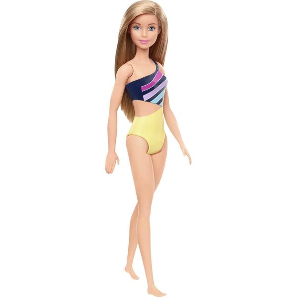 Blonde Barbie-Puppe mit ausgeschnittenem Badeanzug für Kinder ab 3 Jahren