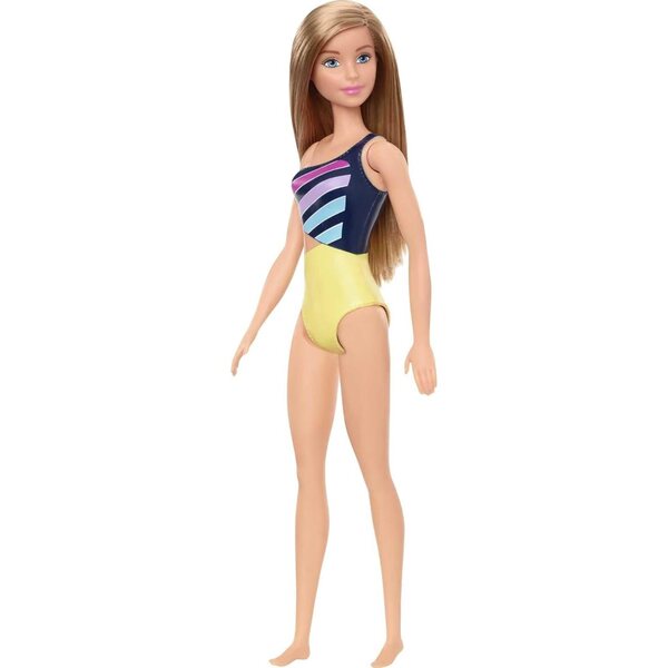 Barbie Bambola Bionda con Costume da Bagno Intagliato per Bambini 3+ anni
