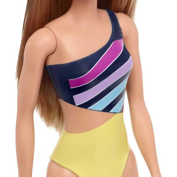 Barbie Bambola Bionda con Costume da Bagno Intagliato per Bambini 3+ anni