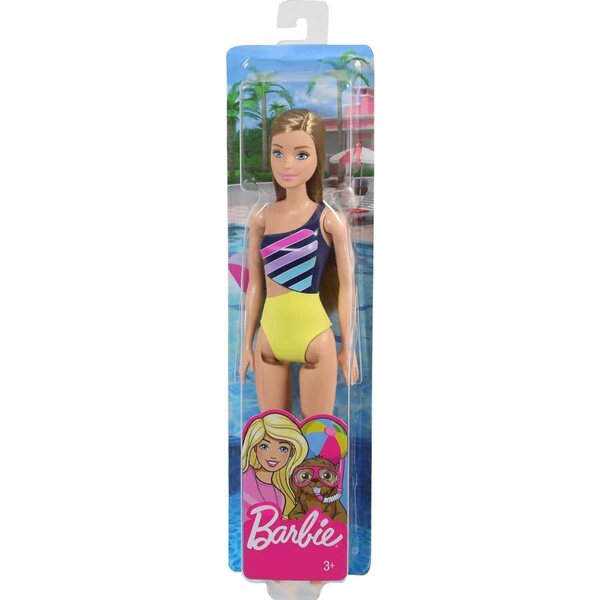 Barbie Bambola Bionda con Costume da Bagno Intagliato per Bambini 3+ anni