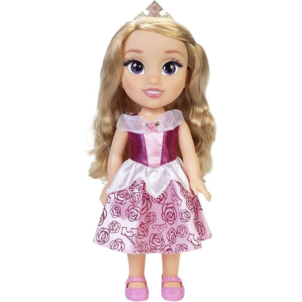 Disney Princess Aurora 38 cm große Puppe mit funkelnden Augen, glitzerndem Kleid und Tiara