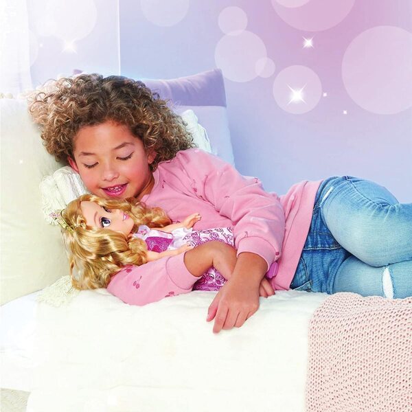 Disney Princess Aurora 38 cm große Puppe mit funkelnden Augen, glitzerndem Kleid und Tiara
