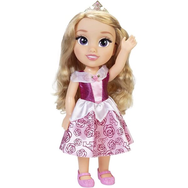 Disney Princess Aurora 38 cm große Puppe mit funkelnden Augen, glitzerndem Kleid und Tiara