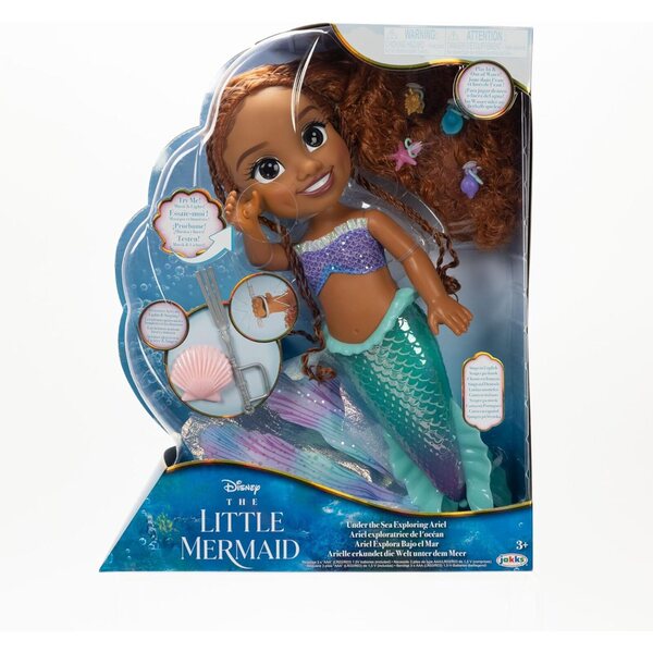 Arielle, die kleine Meerjungfrau, Disney-Puppe, 38 cm, mit Sound, offizielles Spielzeug von Jakks Pacific