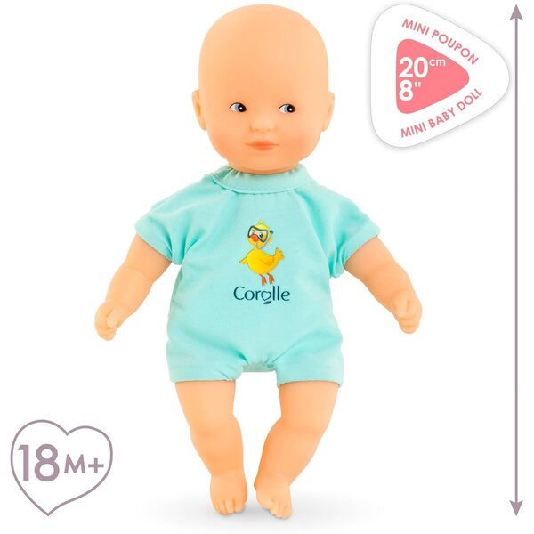 Corolle Mini Poupon Mon Premier Poupon 20 cm Blu, ideale da 18 mesi in poi