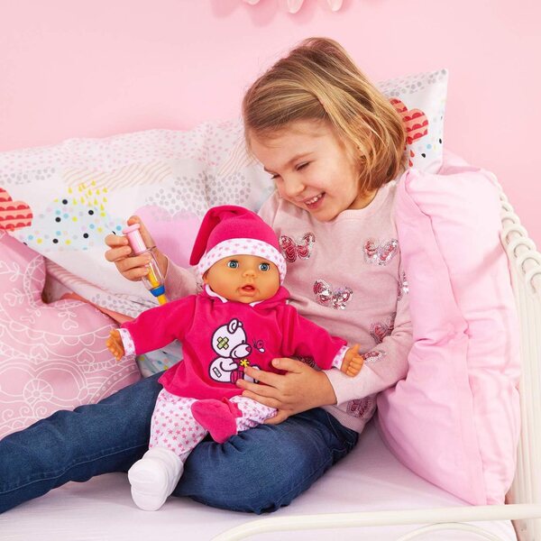 Bambola Doctor Baby Bayer Design 38cm - Interattiva con Accessori Medici, Parlante e Morbida