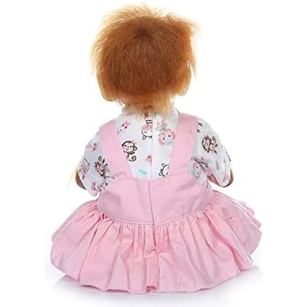 ZIYIUI Reborn Monkey Doll 22 Zoll realistisches Silikon mit Kleidung und Zubehör