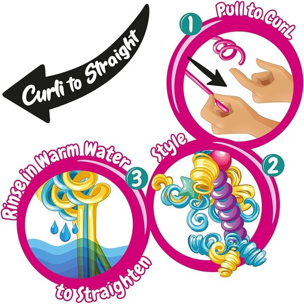 Curligirls-Manschettenknöpfe-Set mit Tier- und magischen Haaraccessoires – Silverlit