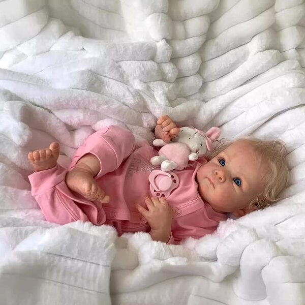 MAIHAO 46 cm realistische Silikon-Neugeborenen-Rebornpuppe mit Kleidung und Zubehör