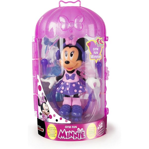 Minnie Fashionista Fitnesspuppe 15 cm mit 16 Accessoires und Garderobe