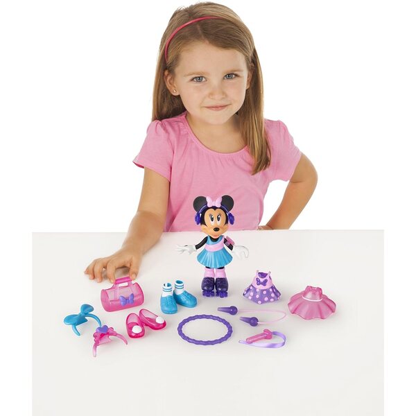 Minnie Fashionista Fitnesspuppe 15 cm mit 16 Accessoires und Garderobe