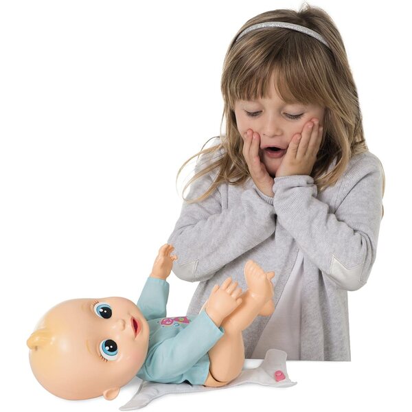 IMC Toys Baby Wee Alex Baby Blue Naughty – Interaktive Puppe für Kinder ab 3 Jahren