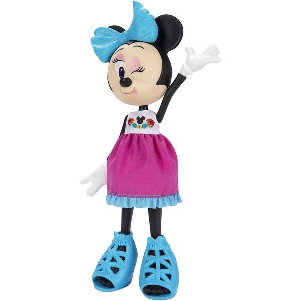 Bambola Minnie Mouse Alta 25,4 cm con Abito alla Moda e Accessori Coordinati