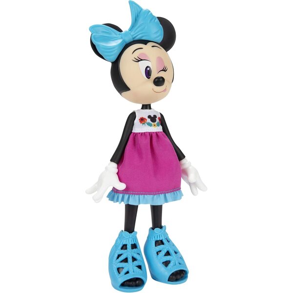 Bambola Minnie Mouse Alta 25,4 cm con Abito alla Moda e Accessori Coordinati