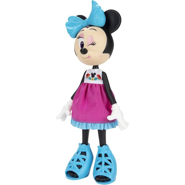 Bambola Minnie Mouse Alta 25,4 cm con Abito alla Moda e Accessori Coordinati