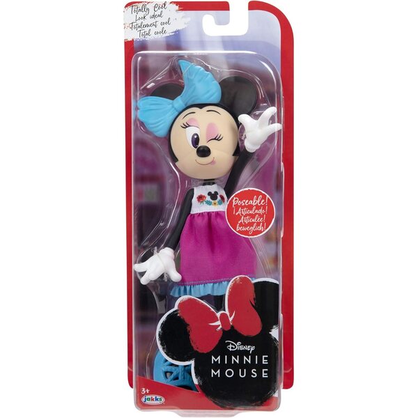 Bambola Minnie Mouse Alta 25,4 cm con Abito alla Moda e Accessori Coordinati