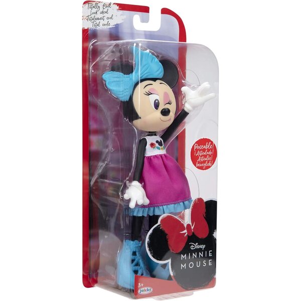 Bambola Minnie Mouse Alta 25,4 cm con Abito alla Moda e Accessori Coordinati