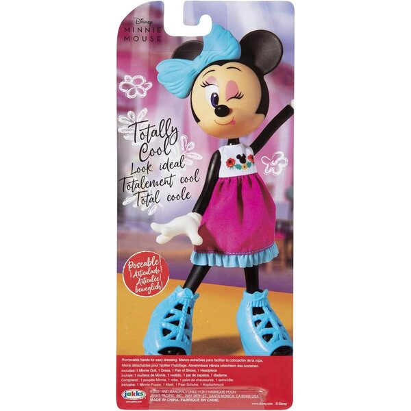 Bambola Minnie Mouse Alta 25,4 cm con Abito alla Moda e Accessori Coordinati