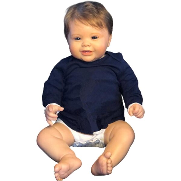 ZIYIUI Reborn-Puppe, 50 cm, realistisch, mit weichem Körper und handgewurzeltem Haar