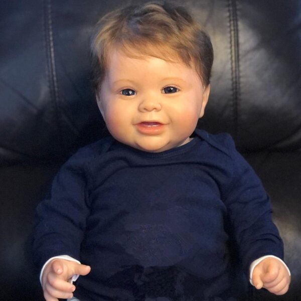 ZIYIUI Reborn-Puppe, 50 cm, realistisch, mit weichem Körper und handgewurzeltem Haar
