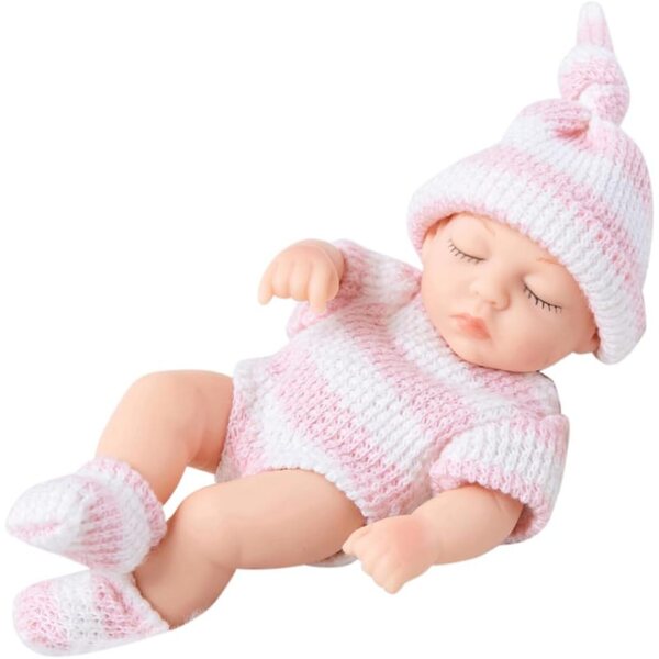 Rebirth Puppe 18CM ISAKEN Neugeborenes lebensecht aus waschbarem Vinyl für Kinder
