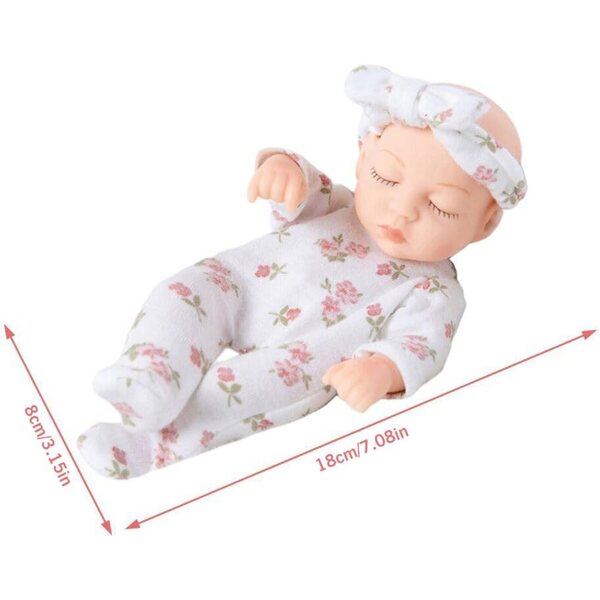 Rebirth Puppe 18CM ISAKEN Neugeborenes lebensecht aus waschbarem Vinyl für Kinder